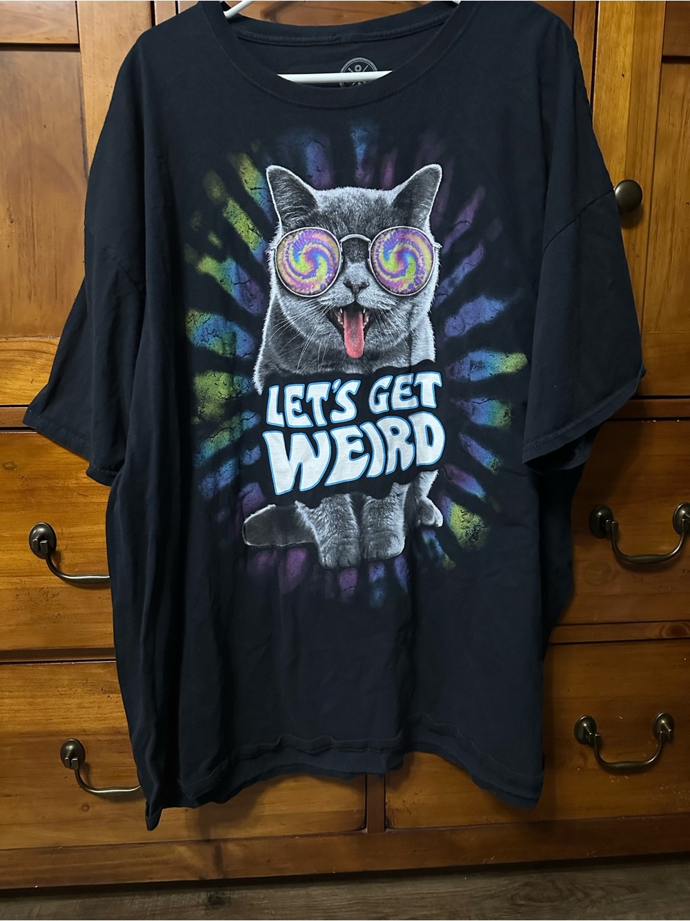Psychedelic Trippy Cat Graphic T-Shirt